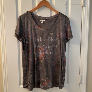Maurices grey floral tee
